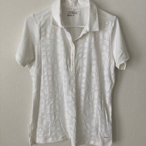 White Nike Golf Shirt dry fit
